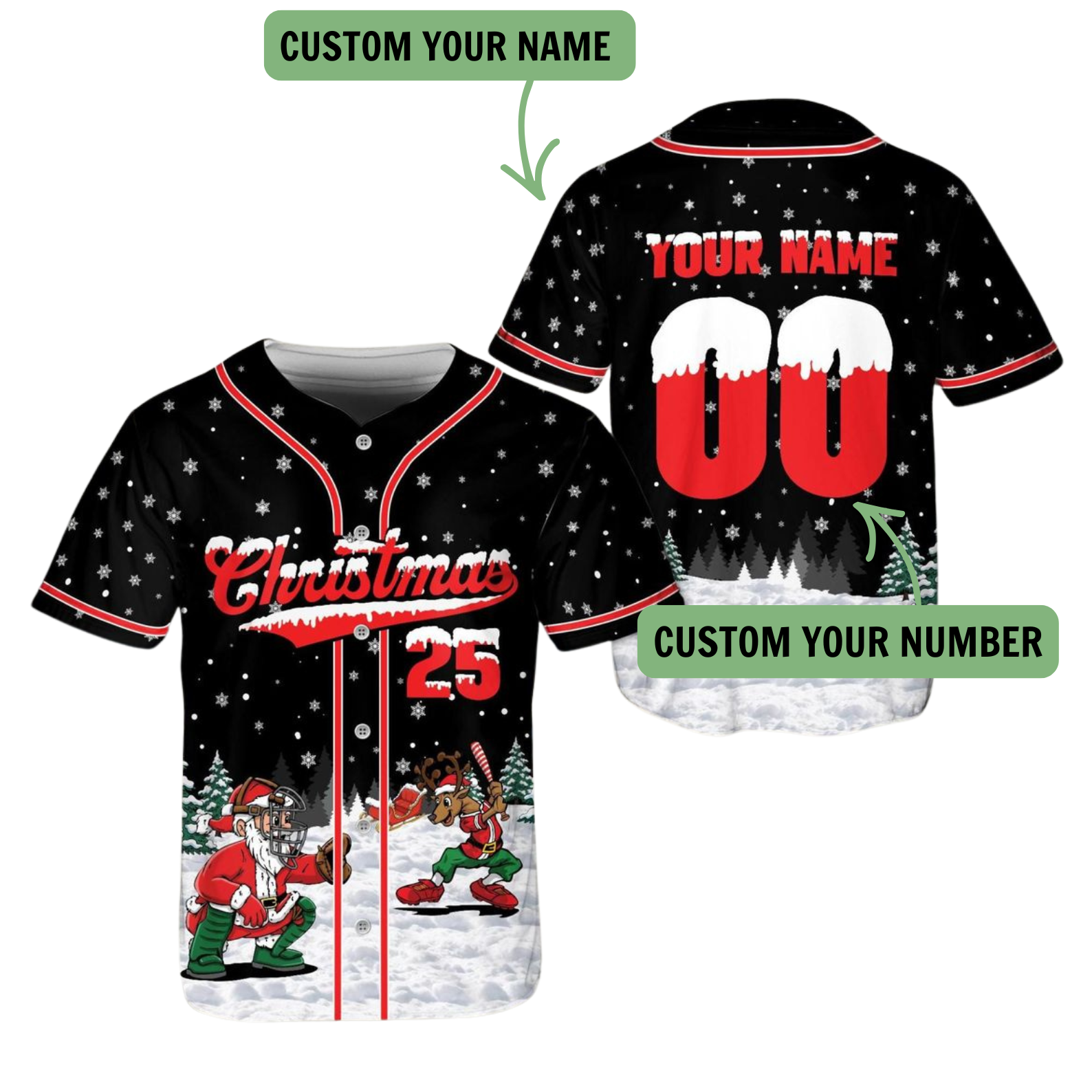 Christmas-Baseball-Custom-Name-&-Number---Snowy-Night-Game-Jersey Christmas-Baseball-Custom-Name-&-Number---Snowy-Night-Game-Jersey