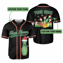 Christmas-Bowling-Custom-Team-Name---Strike-Night-Baseball-Jersey