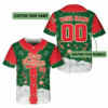 Ugly-Christmas-Sweater-Custom-Name-&-Number---Candy-Cane-Snow-Baseball-Jersey
